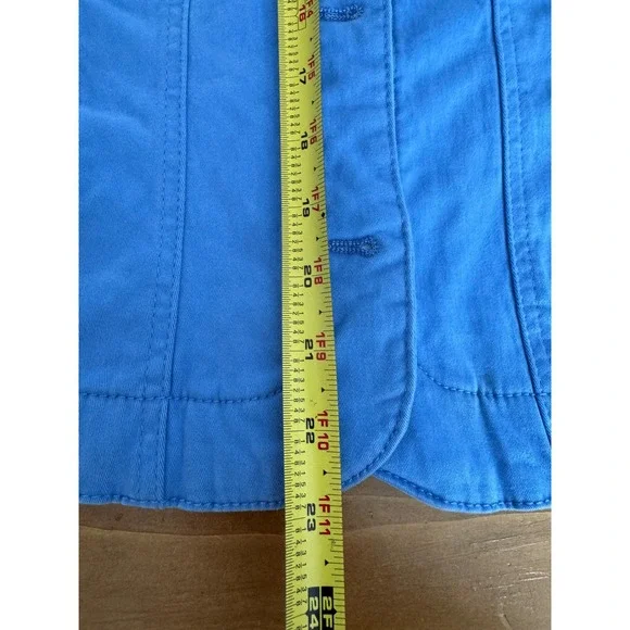 Charter Club Petite Blue Denim Jacket Stretch Cotton Trucker Coat PL Womens - Picture 9 of 14